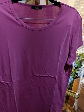 Studio 1886  Dusty Rose Scoop Neck Top